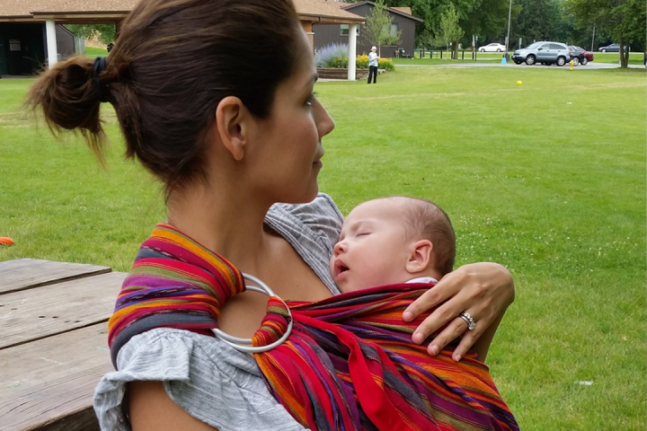 mom and baby son