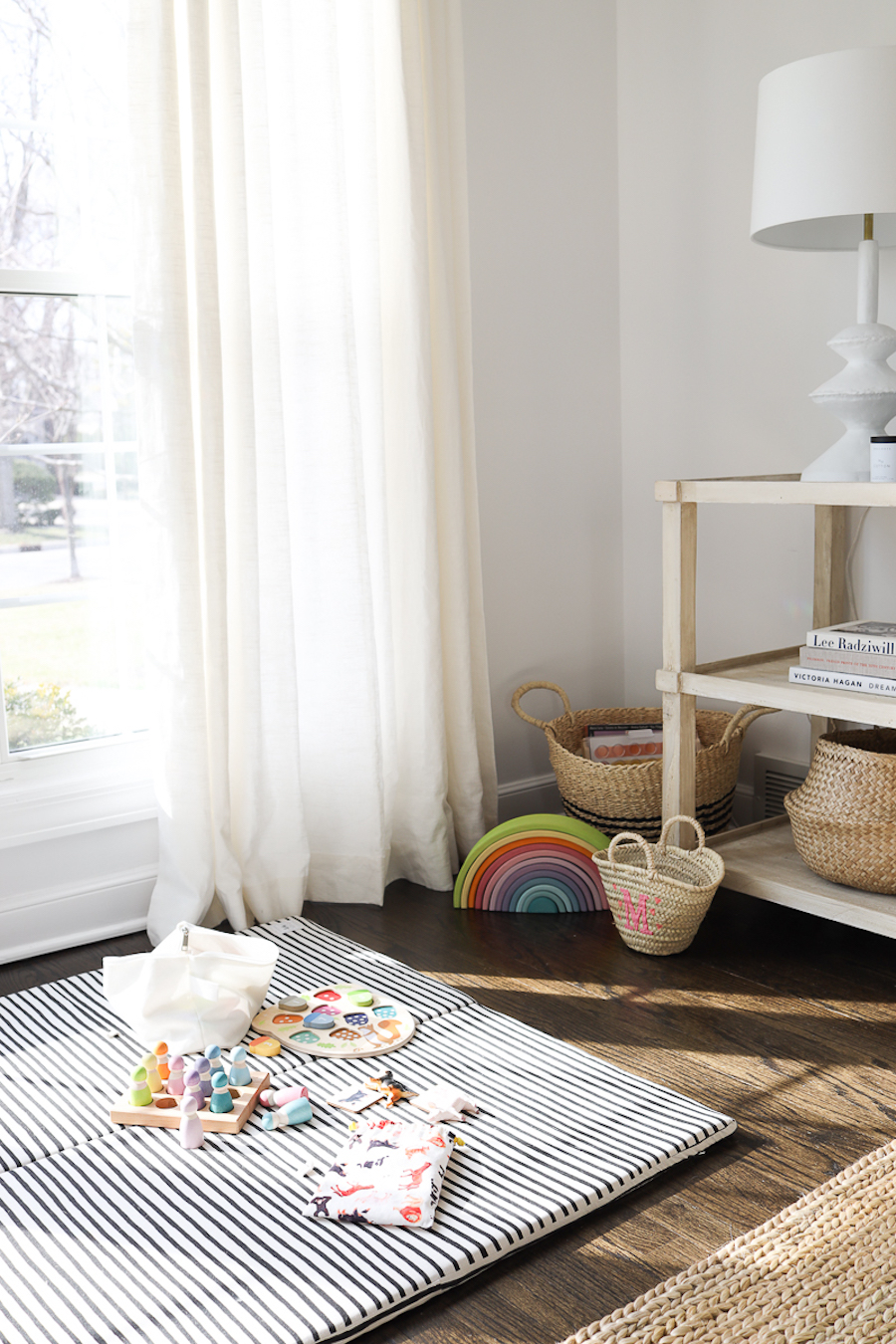 storing toys in living room