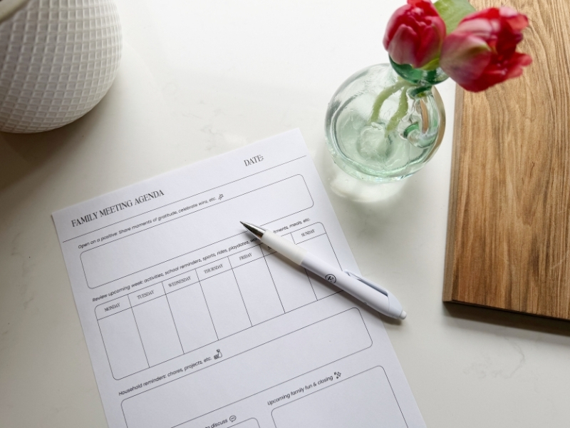free family meeting agenda template