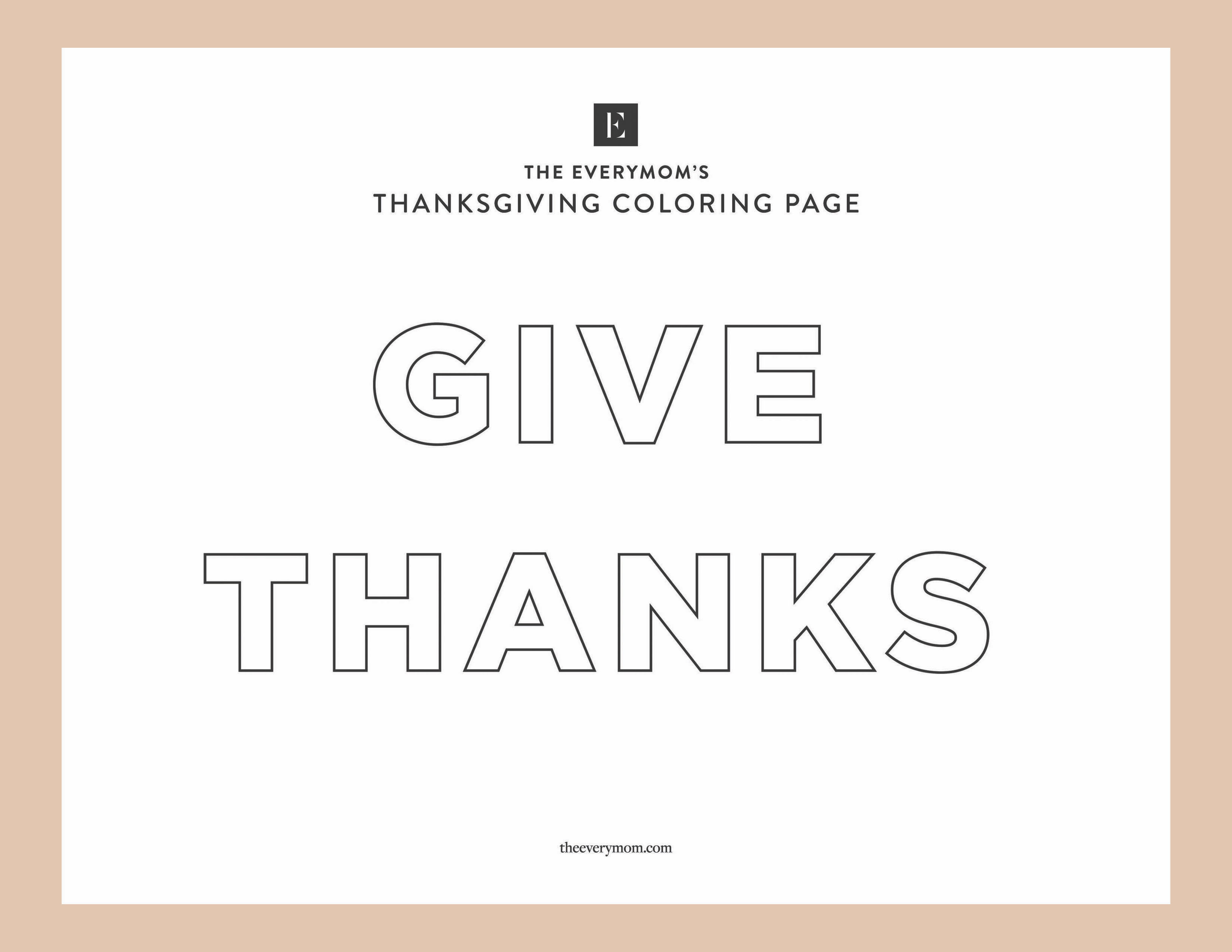 Free, Printable Thanksgiving Coloring Pages for Kids | The Everymom