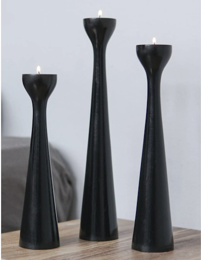 black candlesticks