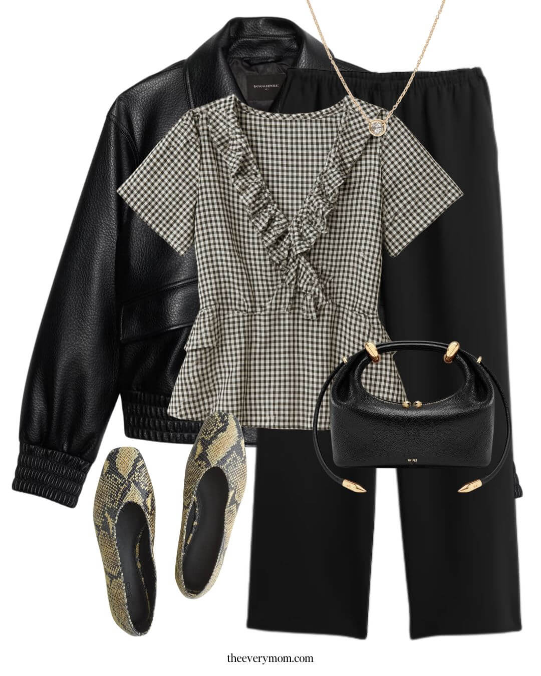 cute top and barrel jeans outfit
