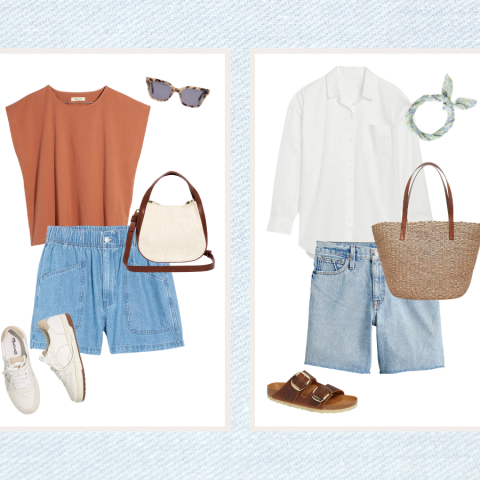 how to style denim shorts