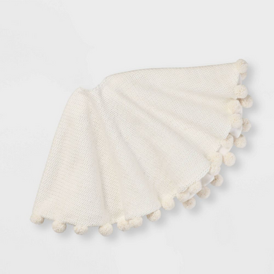 target pom pom Christmas tree skirt