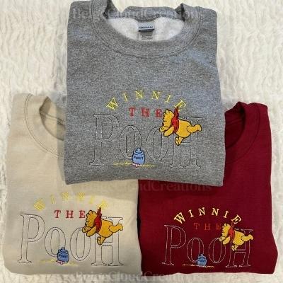 Pooh Bear Embroidered Sweatshirt