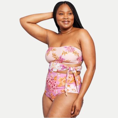 floral tube top one piece