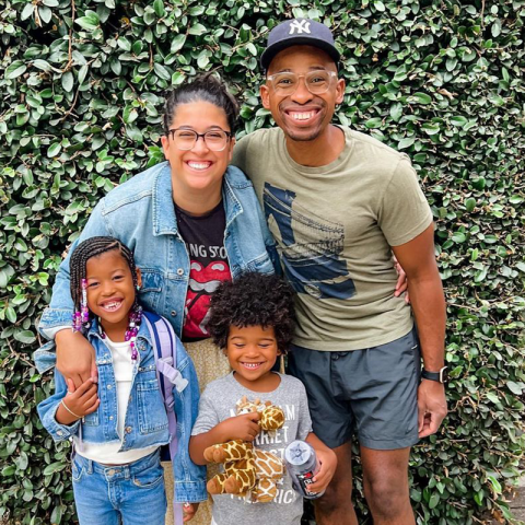 family posing