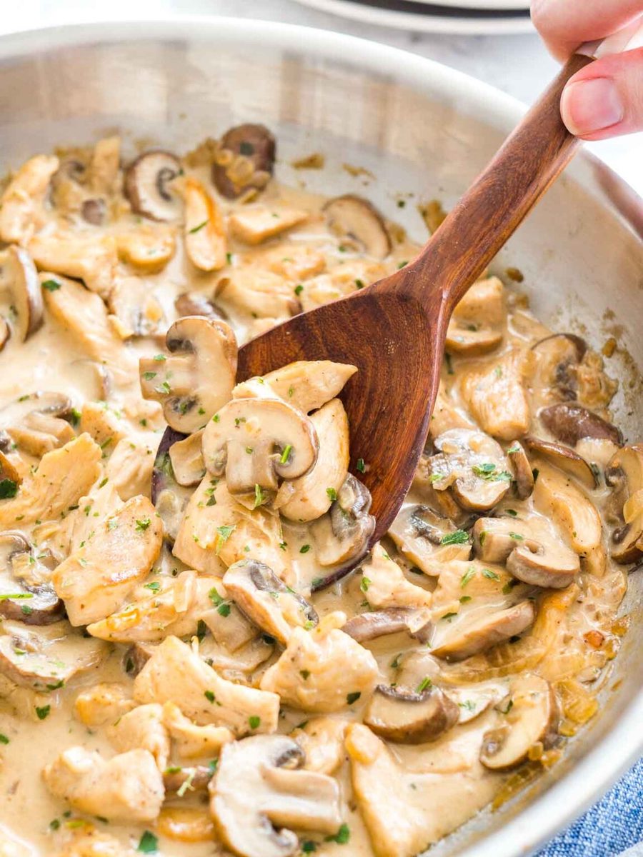 creamy chicken mushroom pasta week night meals