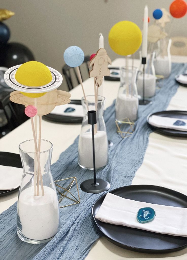 two the moon second birthday theme table decorations