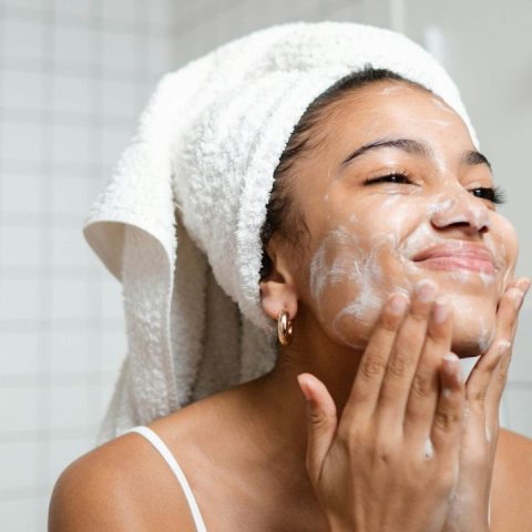 best cleansing balms woman washing face