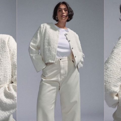 spring jackets white boucle