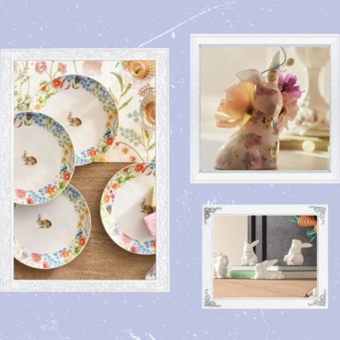 cute easter decor picture frame collage