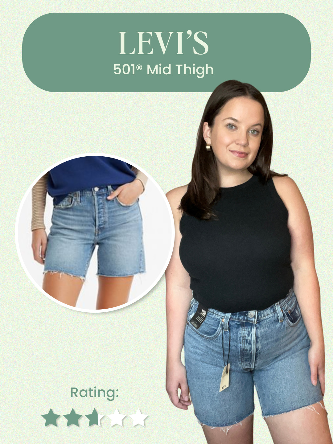 Levi's high waisted mom shorts in ecru