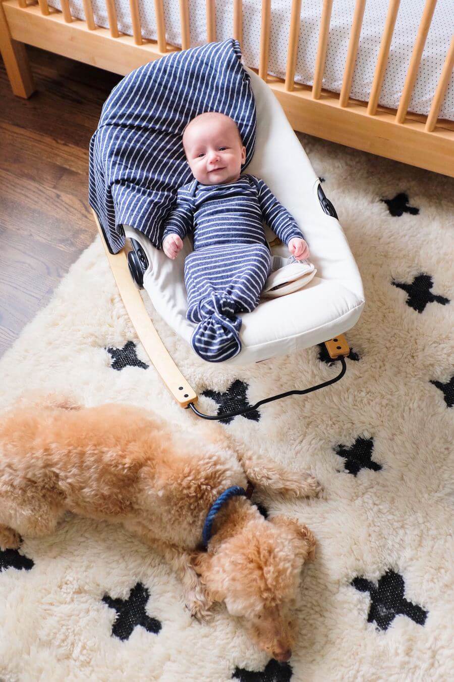 baby in woodland nursery