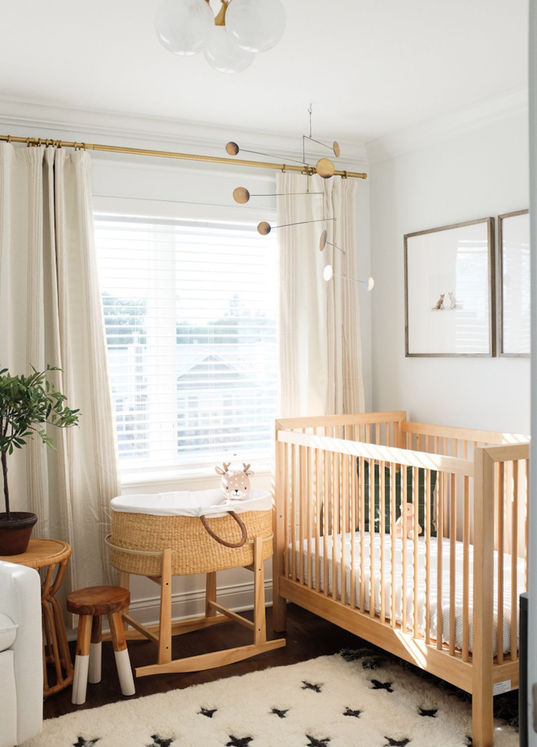 woodland nursery crib