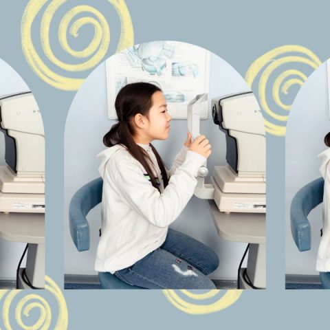girl at eye doctor