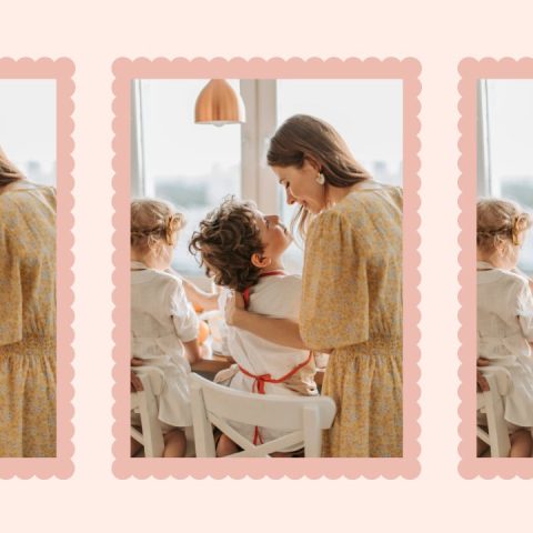 mom and child hugging