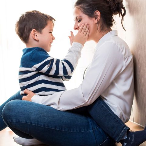 child wont stop talking with mom