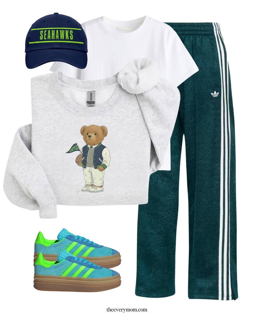 Super bowl 2026 outfit idea for Seahawk fans