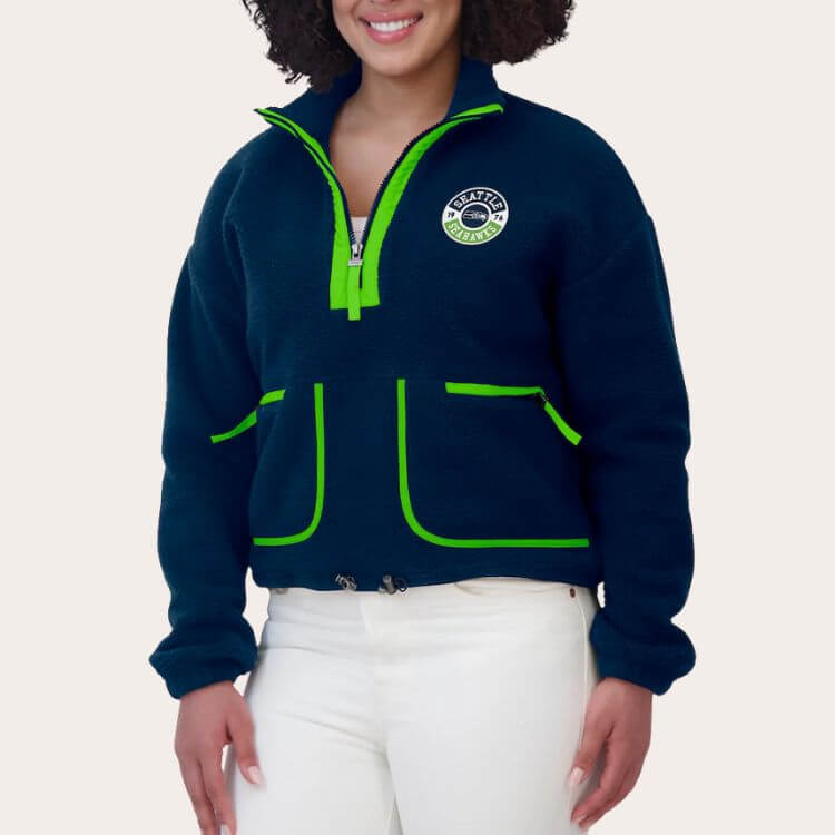 Seattle Seahawks Half-Zip Jacket
