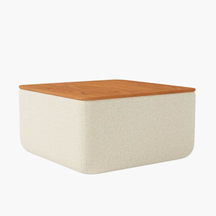 Upholstered Square Storage Ottoman