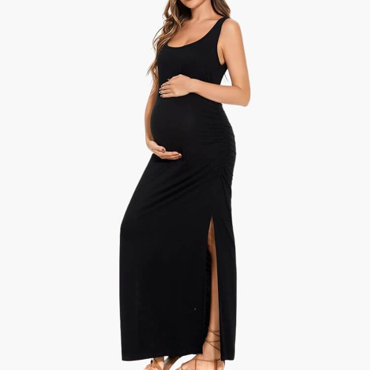 Women's Split Long Maternity Dress