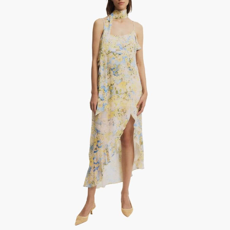 Mama Chiffon Dress with Scarf