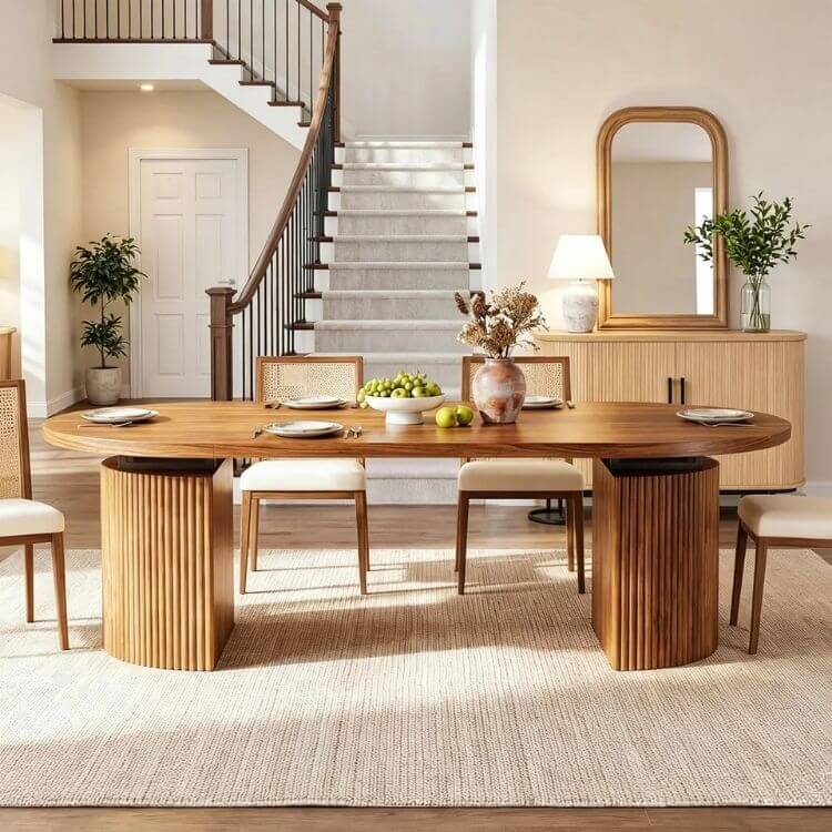Extendable Round Dining Table