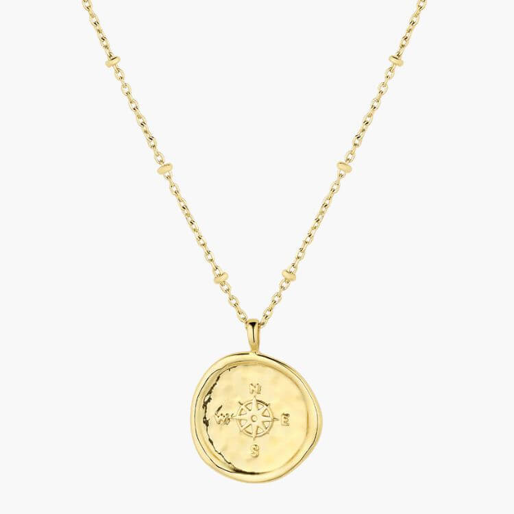 Compass Coin Necklace