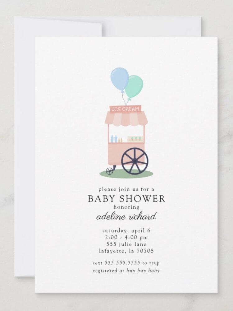 couples baby shower ice cream theme