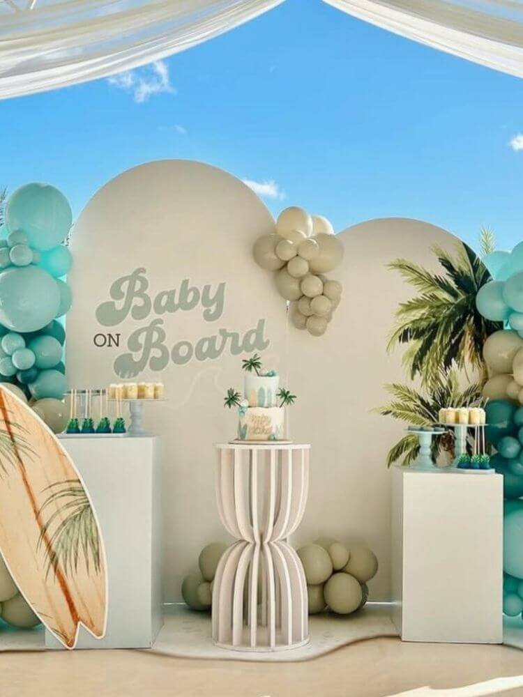 couples baby shower theme baby on board theme