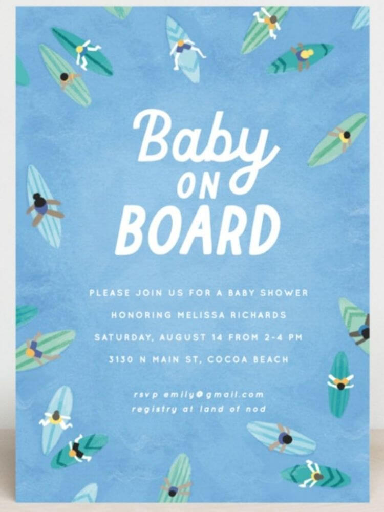 couples baby shower theme baby on board theme