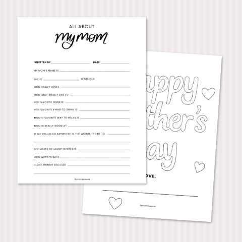 free printable mother's day cards