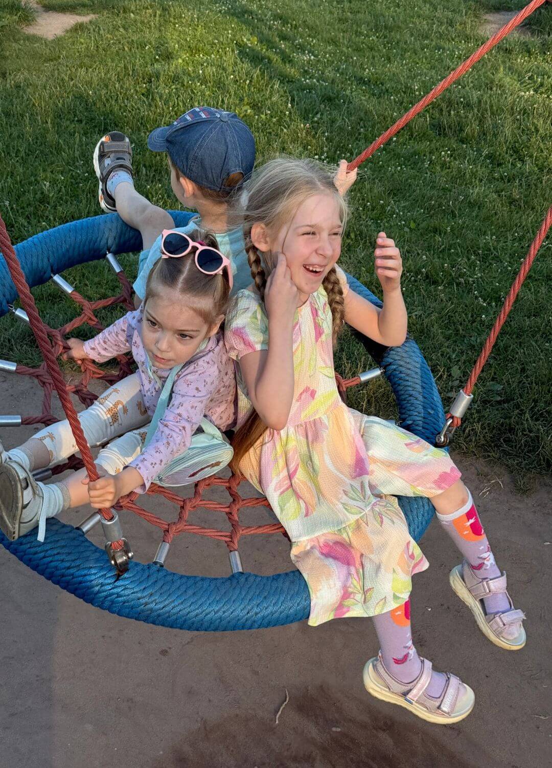 kids on swing