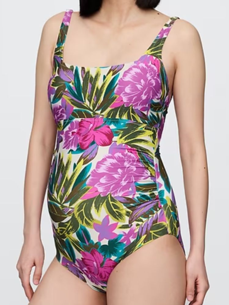 Square Neck One-Piece Swimsuit