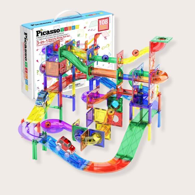 Marble Run Magnetic Tiles (108-Piece Set))