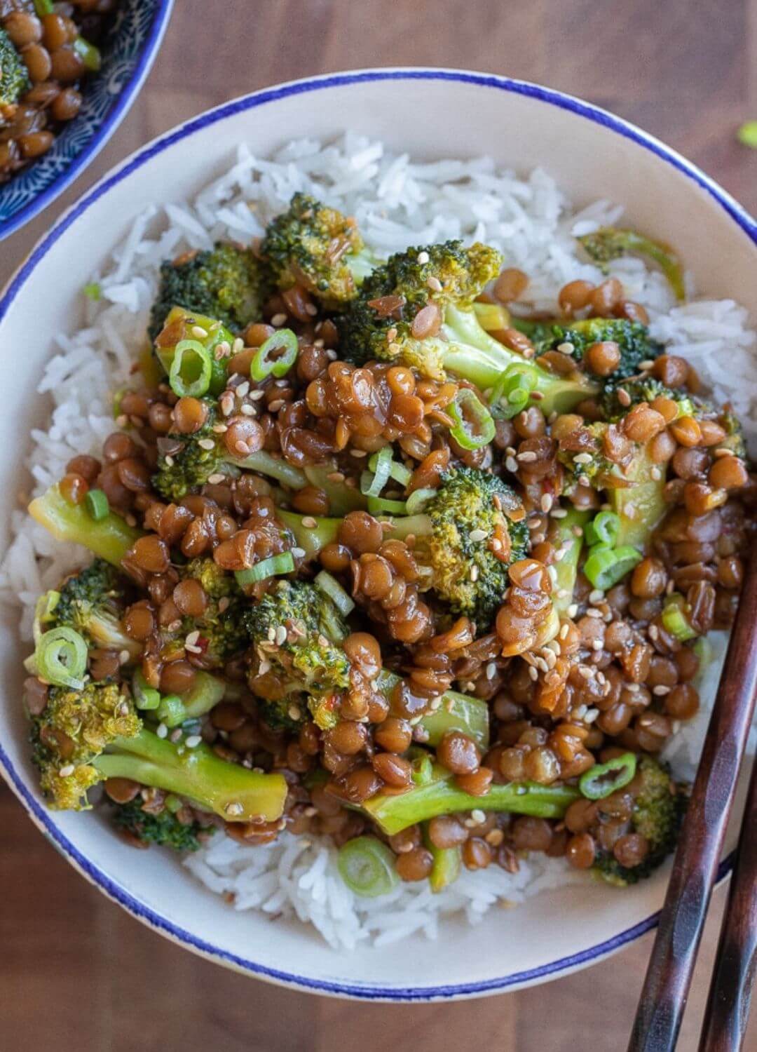 lentil and broccoli stir fry