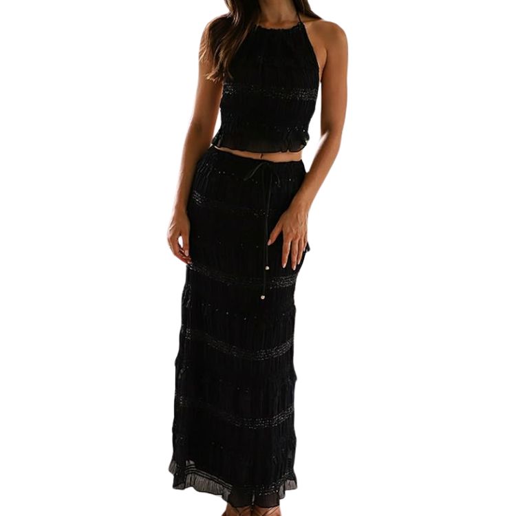 Flowy Cami Top Ruffle Skirt Set