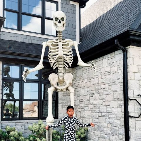 giant skeleton outdoor decor Halloween