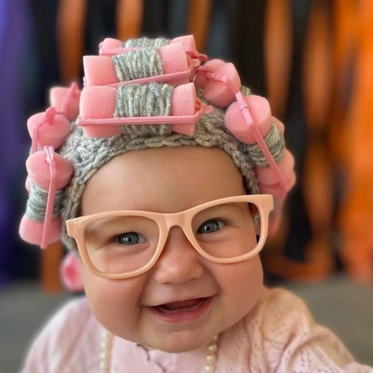Old Lady Curler Crochet Wig
