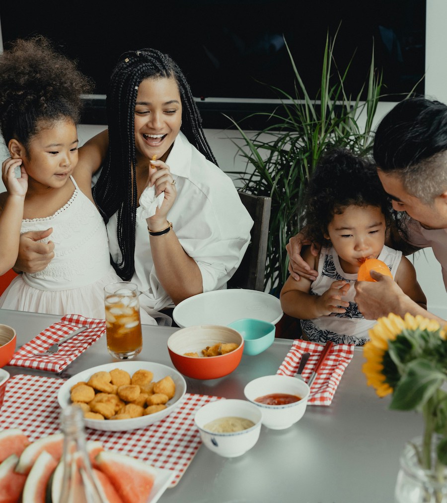 questions to ask your child instead of how was school? family eating dinner