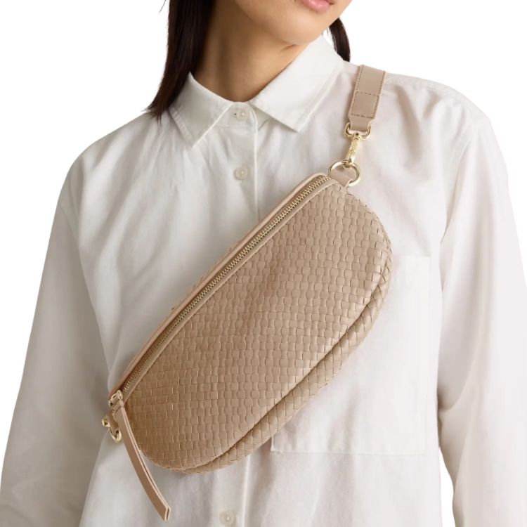 Italian Leather Handwoven Sling Bag