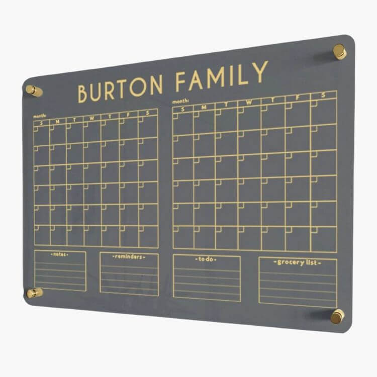 Two Month Acrylic Wall Calendar
