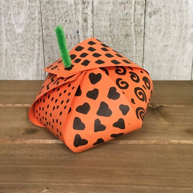 fall crafts and activities for kids 3D pumpkin craft