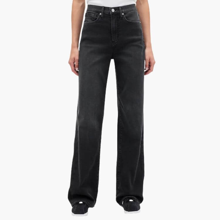 High-Rise Wide-Leg Sweatpant Jeans
