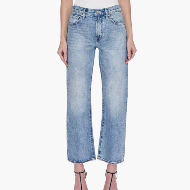 Lexi Mid-Rise Bowed Straight Jean