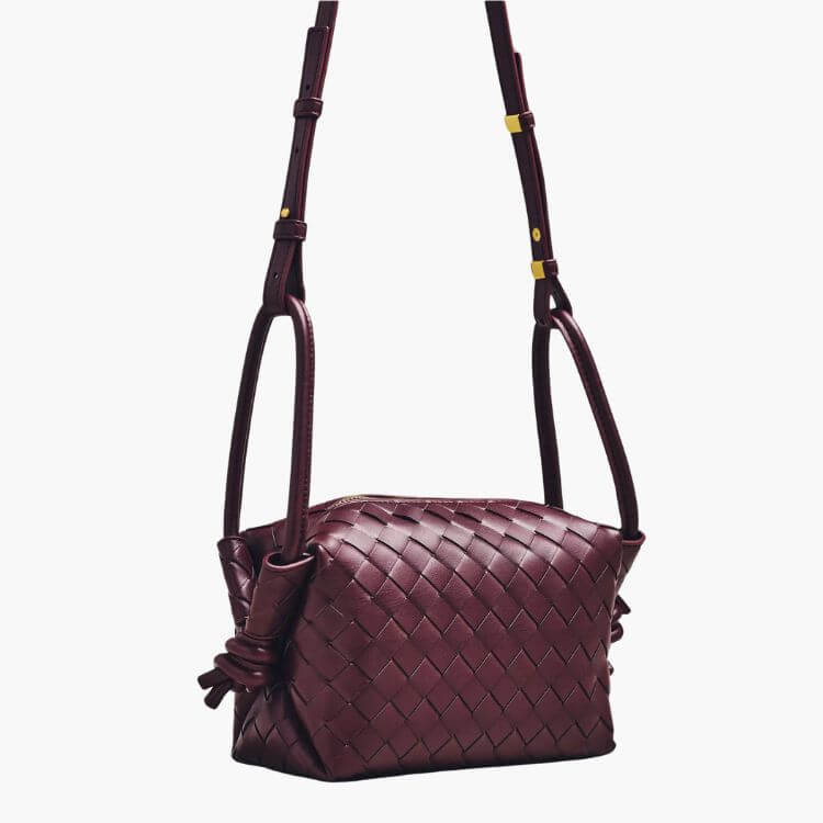Loop-Strap Woven Crossbody Bag