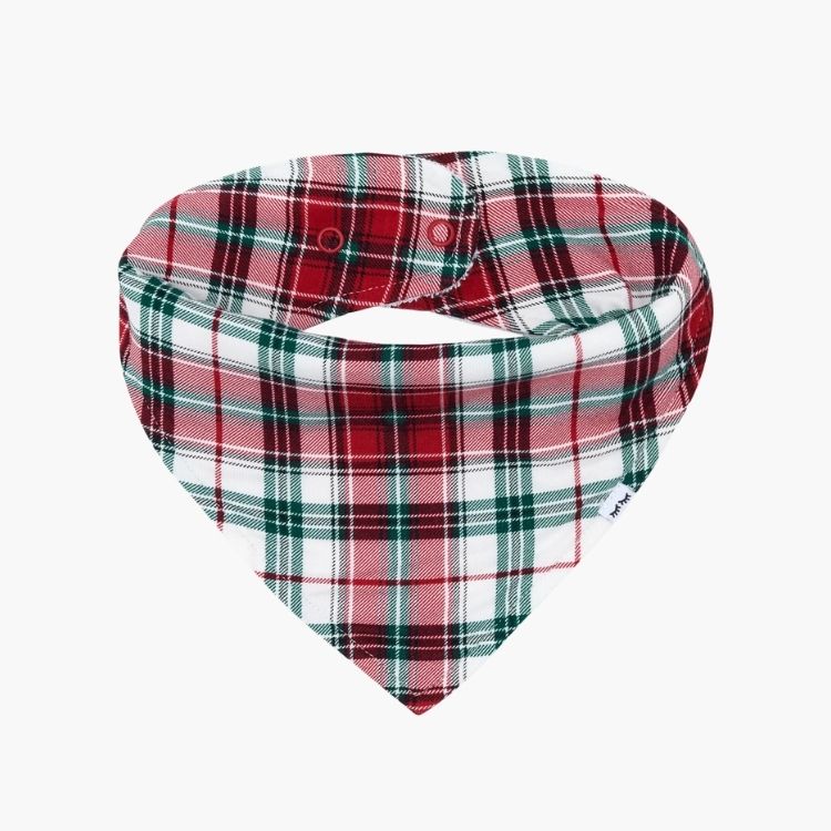 Holly Plaid Bandana Bib