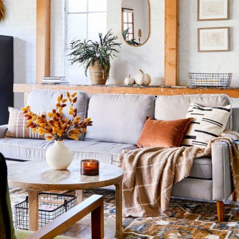 fall home decor styled photo