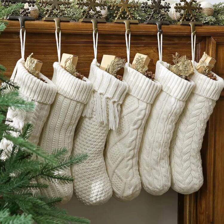 Cable Knit Christmas Stockings